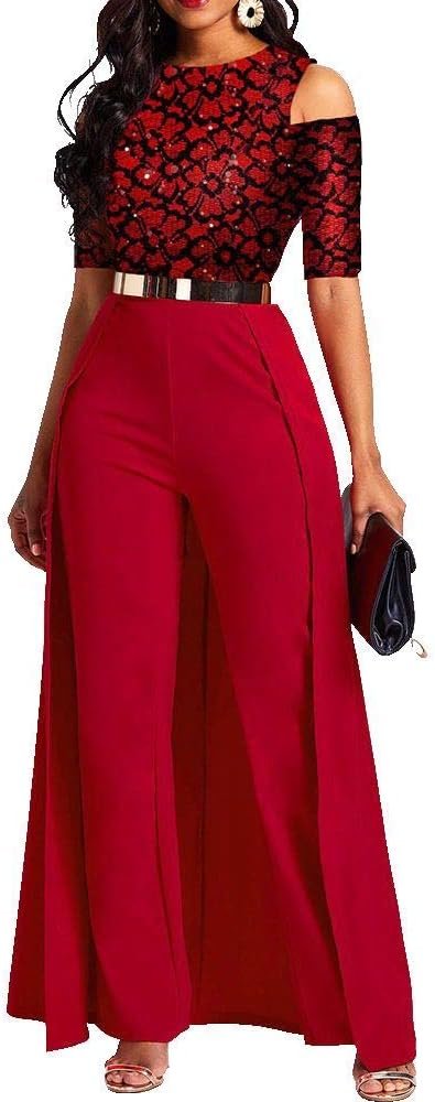 Patchwork Overlay Embellished Plain Women's Jumpsuit High-Waist Woman Romper