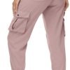 Women's Cargo Hiking Pants Quick Dry Lightweight Elastic Waist Button Pockets Joggers Athletic Sweatpants Travel Casual