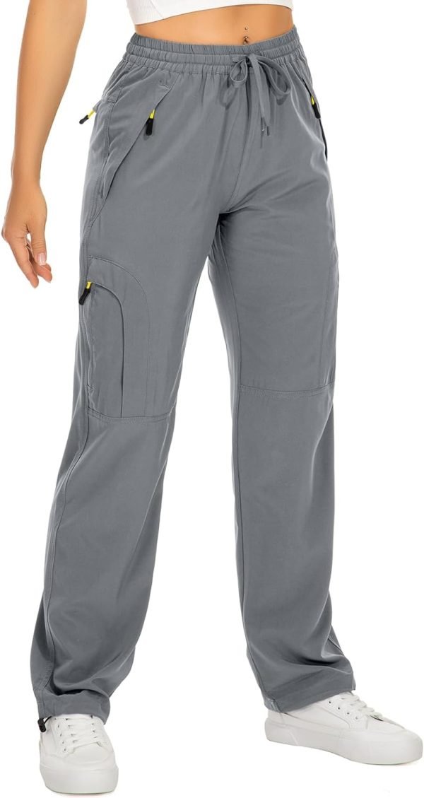 61AzIxWGe1L._AC_SL1500 Womens Hiking Pants Quick Dry UPF 50 Travel Golf Pants Lightweight Camping Work Cargo Pants Zipper Pockets