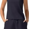 Women's Summer 2 Piece Outfits Mock Neck Tank Top High Waisted Shorts Lounge Sets 2024 Fashion Tracksuit