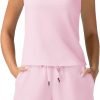 Women's Summer 2 Piece Outfits Mock Neck Tank Top High Waisted Shorts Lounge Sets 2024 Fashion Tracksuit