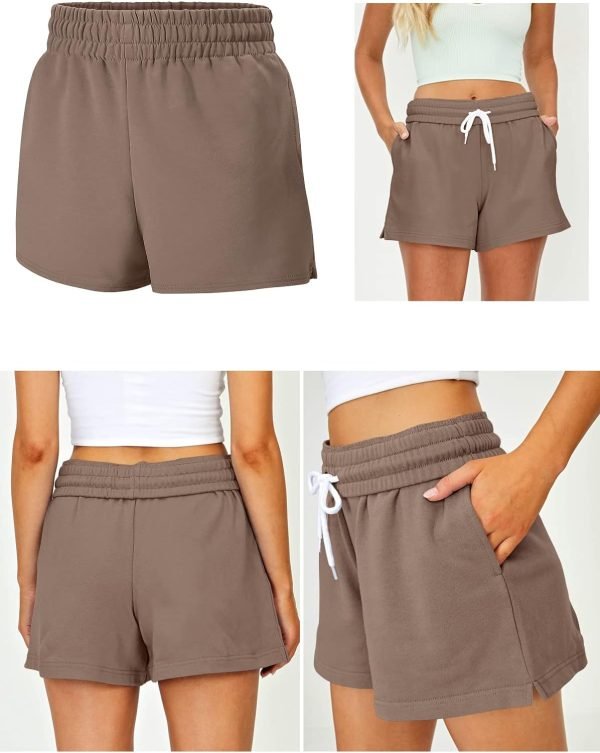 3 Pack Womens Sweat Shorts Casual Lounge Cotton Shorts Trendy Summer Running High Waisted Athletic Shorts