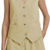Womens Two Piece Outfits 2024 Summer Casual Sleeveless Blazer Vest Shorts Set with Pockets
