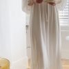 81Gh9oyTP8L._AC_SL1500 Women's Lace Nightgown Long Sleeve Sleepwear Nightdress