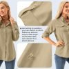 Womens UPF 50+ UV Sun Protection Safari Shirts Long Sleeve Outdoor Cool Quick Dry Fishing Hiking Gardening Shirts