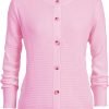81tNlsBQ7uL._AC_SL1500 Women's Crew Neck Button Down Long Sleeve Solid Knit Classic Cardigan Sweater