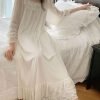 91eeb2rcV7S._AC_SL1500 Women's Lace Nightgown Long Sleeve Sleepwear Nightdress