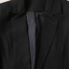 Elegant Office Pants Set, Belted Lapel Long Sleeve Slim Blazer & High Waist Straight Leg Loose Pants, Women's Clothing