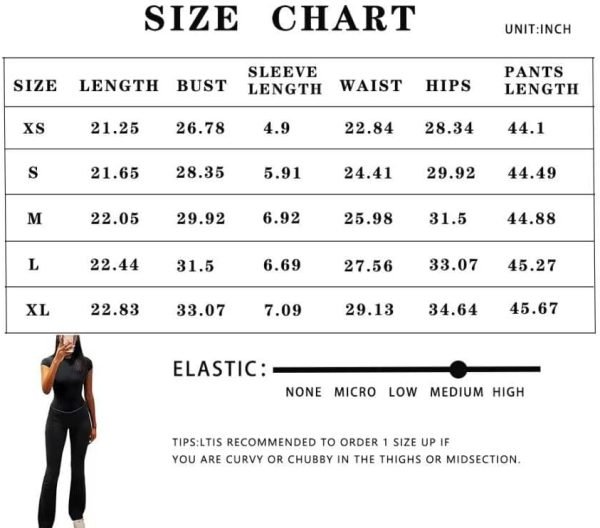 Casual Workout Two Piece Outfits for Women Short Sleeve Crop High Waist Foldover Flare Pants Tracksuit Sets Streetwear