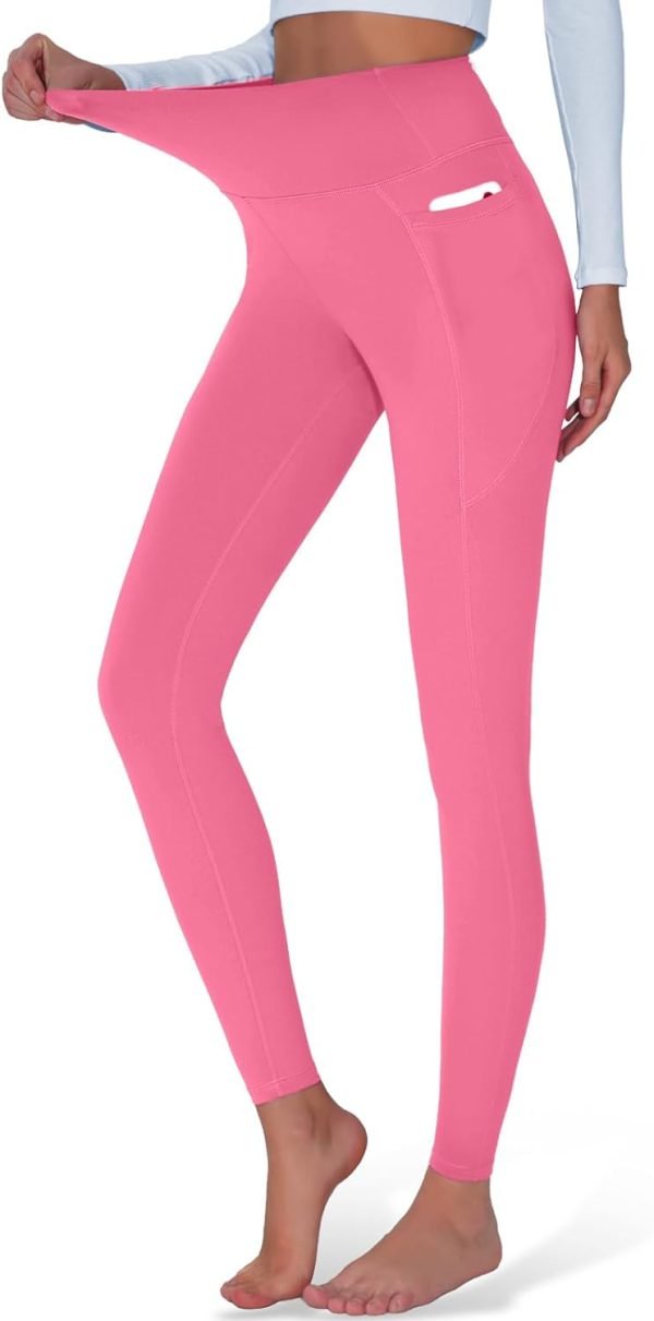 51TI1_jN5vL._AC_SL1500 High Waisted Yoga Pants with Pockets, Tummy Control Workout Athletic Yoga Leggings for Women