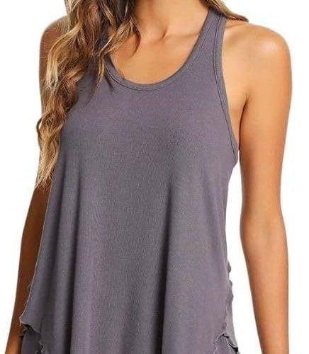 Pajamas Set for Women Viscose Made from Bamboo - Ribbed Racerback Tank Top Soft Sleepwear Pjs Shorts Nightwear Loungewear