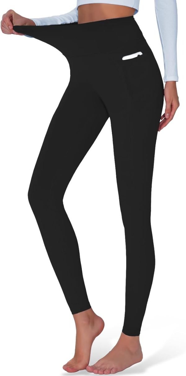 51kVoNG_gUL._AC_SL1500 High Waisted Yoga Pants with Pockets, Tummy Control Workout Athletic Yoga Leggings for Women