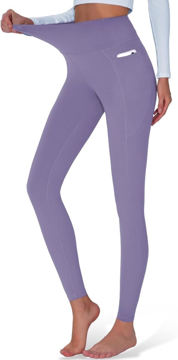 51lbB3FO8WL._AC_SL1500 High Waisted Yoga Pants with Pockets, Tummy Control Workout Athletic Yoga Leggings for Women