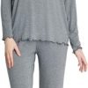 613Hv8i5NKL._AC_SL1500 Loungewear Set pajamas Womens sleepwear Bamboo Viscose Long Sleeve t shirt Long Pants Super Soft Novelty Pjs Set