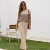 Sets for Women Spring Outfits for Women 2024 Travel Wide Leg Pant Summer Two Piece Sets Lounge Matching Sets
