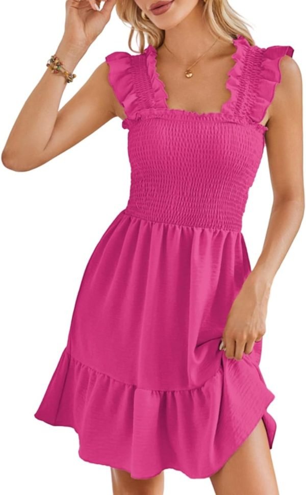 Sun Dresses for Women 2024 Cute Summer Beach Dresses Casual Vacation Outfits Coverup Dress