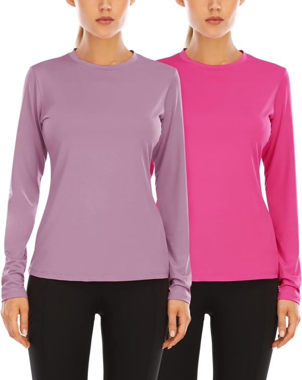 Women's Long Sleeve UPF 50+ UV Sun Protection Shirts Rash Guard Swim T-Shirt/Hoodie Quick Dry for Outdoor Hiking