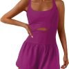 Womens Onesie Workout Rompers One Piece Exercise Jumpsuits Athletic Outfits Gym Yoga Clothes