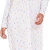 61xC_fl7wgL._AC_SL1500 Long Cotton Nightgown Women's Long Sleeve Sleepwear Full Length Night Dress Soft Comfy Loungewear