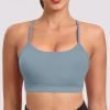 Spaghetti Strap Padded Sports Bras for Women - Y Back Yoga Workout Tops (3 Pack)