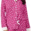 Button Down Pajamas Sets Women Two-Piece Satin Silk Pjs Sets Loungewear Long Sleeve Sleepwear Shorts Nightwear Sets