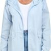 Women's Lightweight Raincoat Waterproof Packable Outdoor Windproof Hooded Active Rain Jacket S-XXL