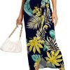 Women’s Maxi Skirt High Waist Wrap Pencil Long Skirts for Women Slim Boho Draped Front Bodycon Dresses