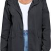 Women's Lightweight Raincoat Waterproof Packable Outdoor Windproof Hooded Active Rain Jacket S-XXL