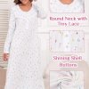 71DBMqnVLSL._AC_SL1500 Long Cotton Nightgown Women's Long Sleeve Sleepwear Full Length Night Dress Soft Comfy Loungewear