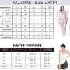6Pcs Womens Silk Satin Pajama Sets Pj Sets Long Pjs Set Pajamas Sleepwear Camisole Sexy Cami