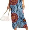 Women’s Maxi Skirt High Waist Wrap Pencil Long Skirts for Women Slim Boho Draped Front Bodycon Dresses