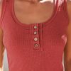 3 Pack Women Tank Tops Ribbed Summer Casual Sleeveless Basic Cami Top Slim Henley Button Down Blouses
