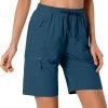 71j5ZOZceML._AC_SL1500 Women's Lightweight Hiking Cargo Shorts Quick Dry Athletic Shorts for Camping Travel Golf with Zipper Pockets Water Resistant