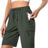 71pY8EGdxNL._AC_SL1500 Women's Lightweight Hiking Cargo Shorts Quick Dry Athletic Shorts for Camping Travel Golf with Zipper Pockets Water Resistant