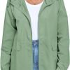 Women's Lightweight Raincoat Waterproof Packable Outdoor Windproof Hooded Active Rain Jacket S-XXL