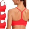 Spaghetti Strap Padded Sports Bras for Women - Y Back Yoga Workout Tops (3 Pack)