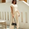 2 Piece Outfits for Women Sweater Sets Knit Vest Tops Elastic Waisted Pants